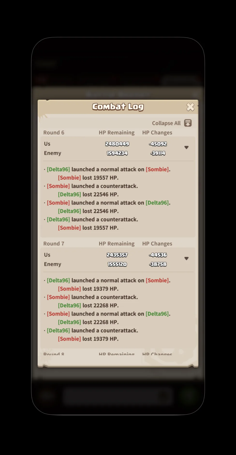 F2 R11 skill round showing Rain Fire x2